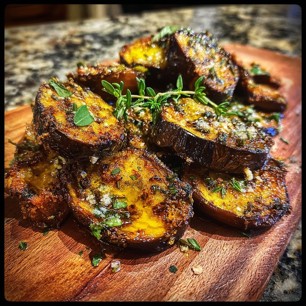 Auberginen aus dem Ofen mit Zitronenthymian