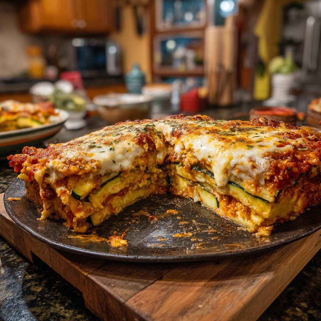 Kalorienarme Zucchini Lasagne