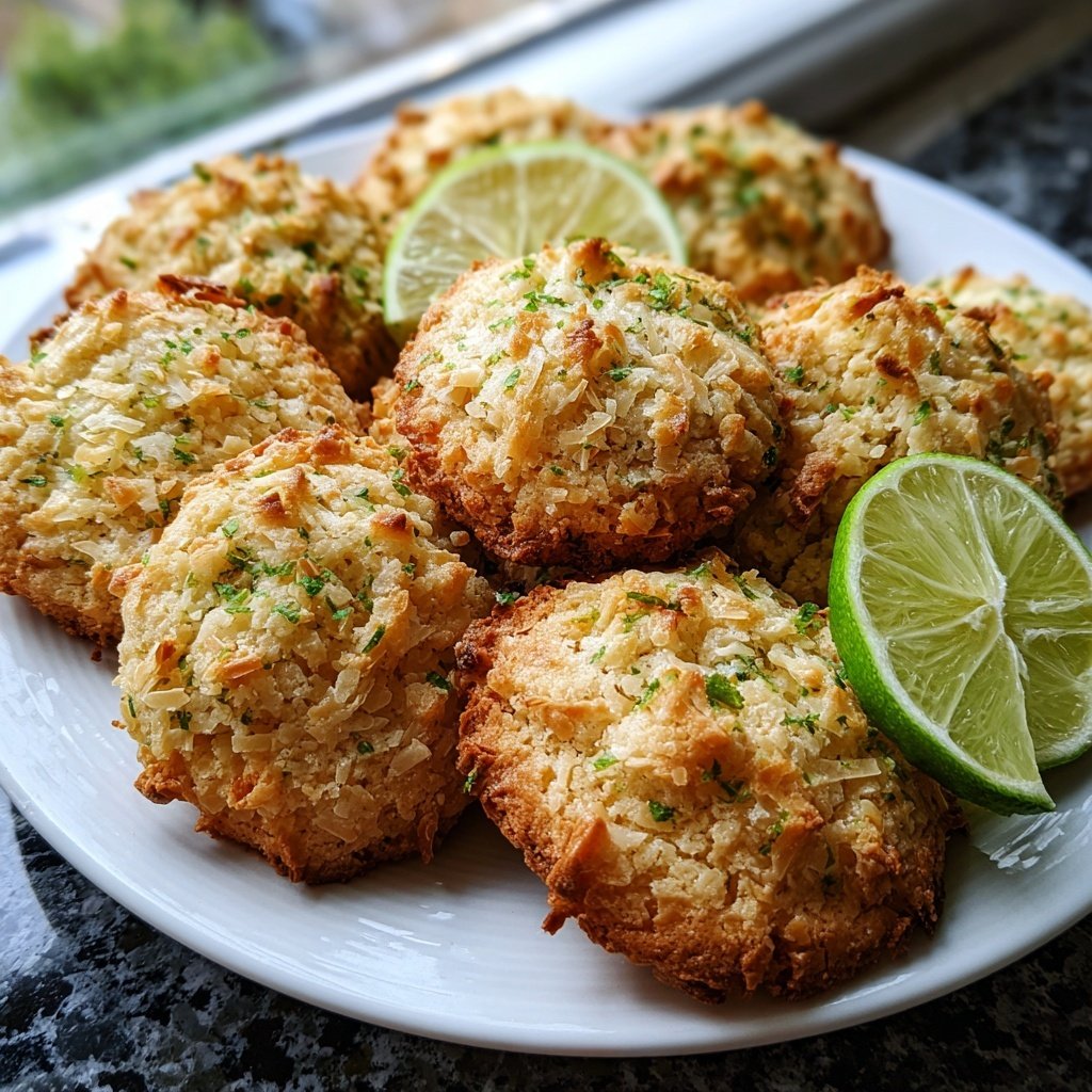 Cookies mit Kokos und Limette