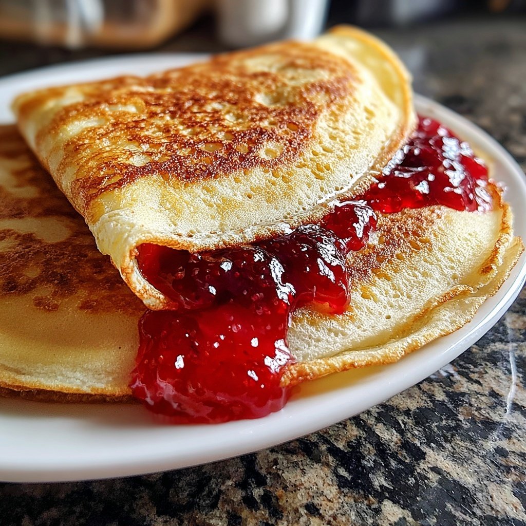 Pfannkuchen mit Marmelade