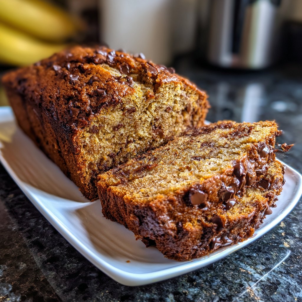 Bananenbrot mit Schoko-Drops