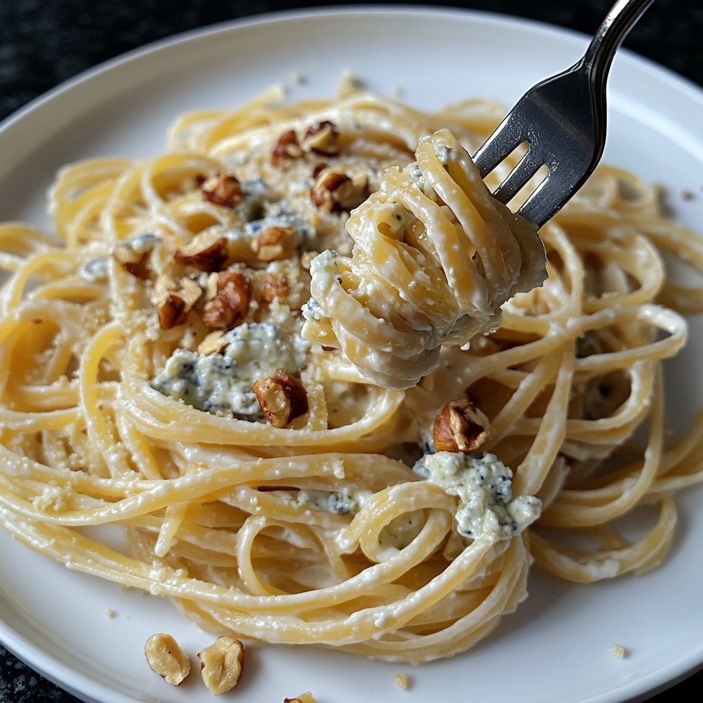 Pasta mit Gorgonzola und Walnüssen
