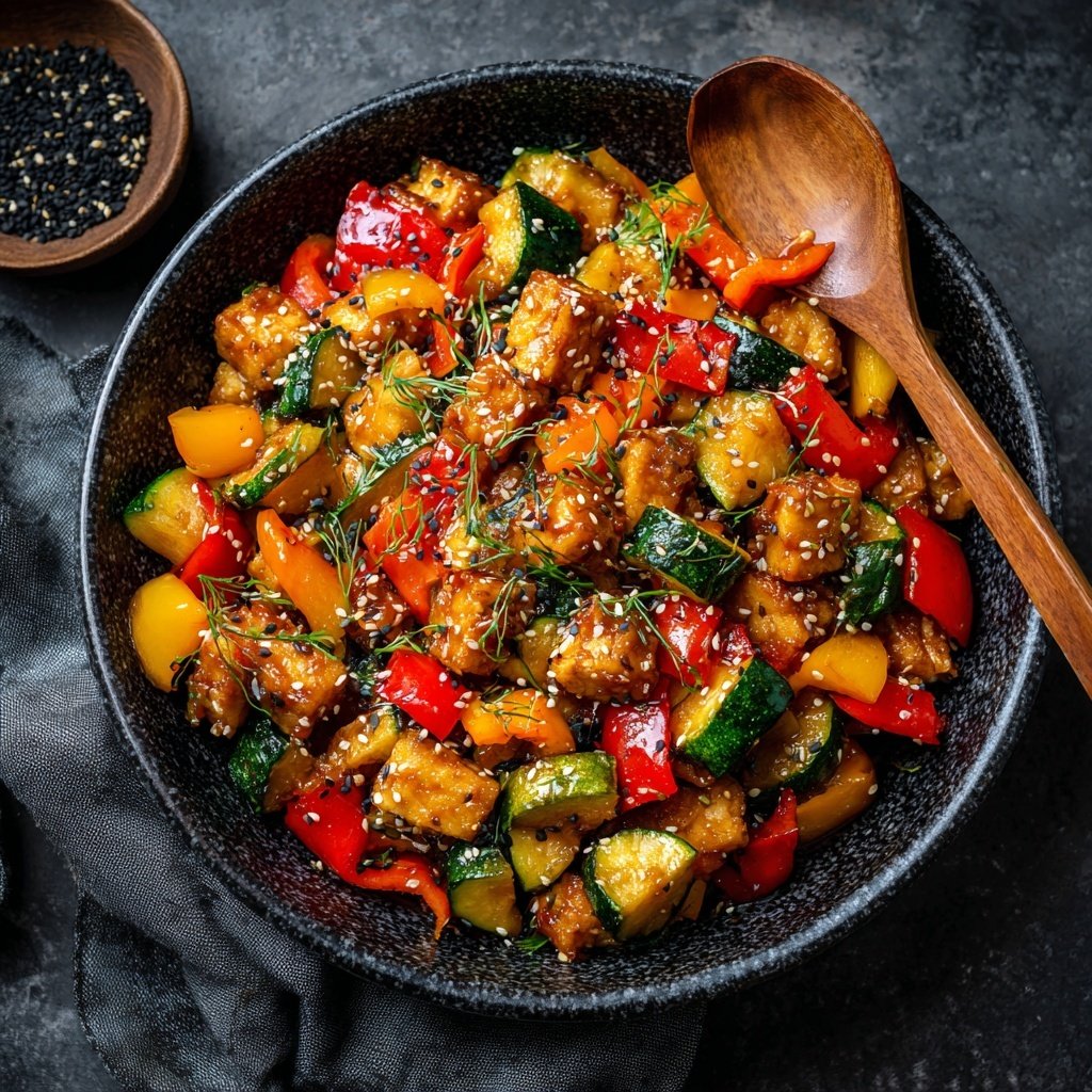 Kalorienarme Gemüsepfanne Mit Tofu