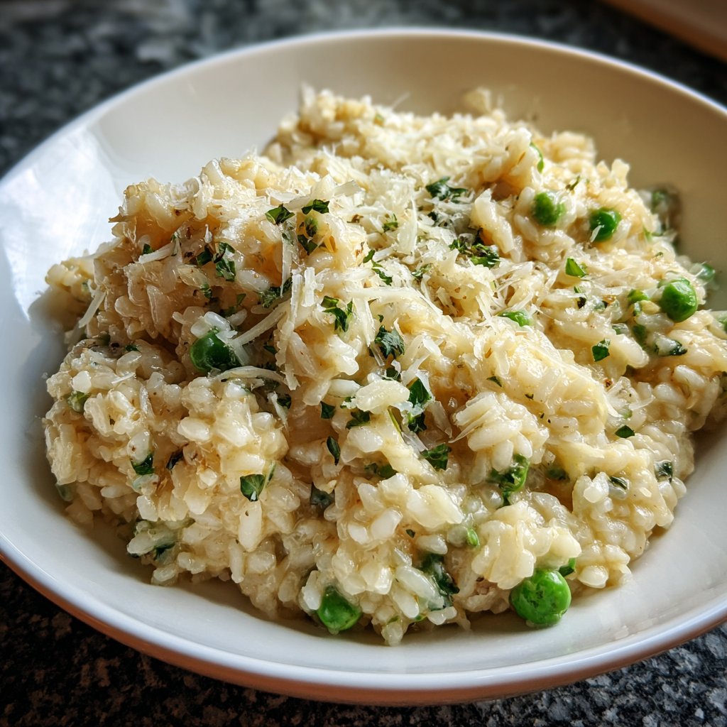 Abendessen mit cremigem Risotto